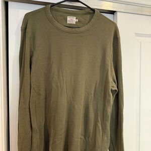 Faherty Olive Thermal Knit Top